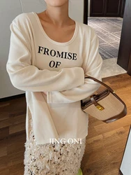 Oversized White T-shirt Blouse 2024 Spring Woman Clothing Y2K Korean Fashion Style Vintage Top Elegant Long Sleeve Youthful New