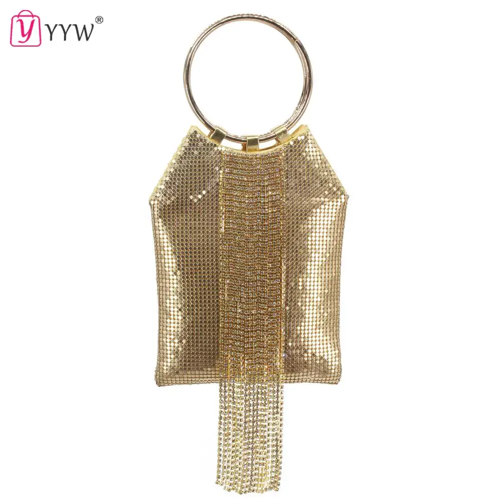 

Shiny Tassels Evening Bag For Women Rhinestone Sequins Clutches Wedding Purses Female Ladies Exquisite Crossbody Party Handbags