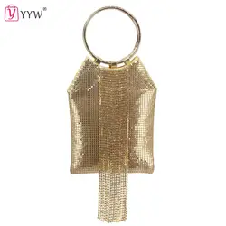 Shiny Tassels Evening Bag For Women Rhinestone Sequins Clutches Wedding Purses Female Ladies Exquisite Crossbody Party Handbags