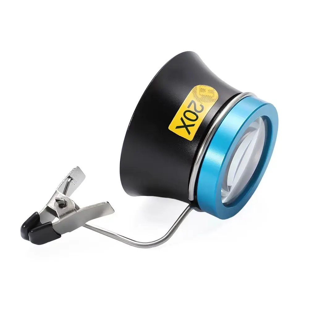 1Pcs New 5X 10X 20X Eyeglass Magnifier Clip-On Eye Loupe Loupe Magnifying Lens Portable Eyepiece Watchmakers Repair Tool