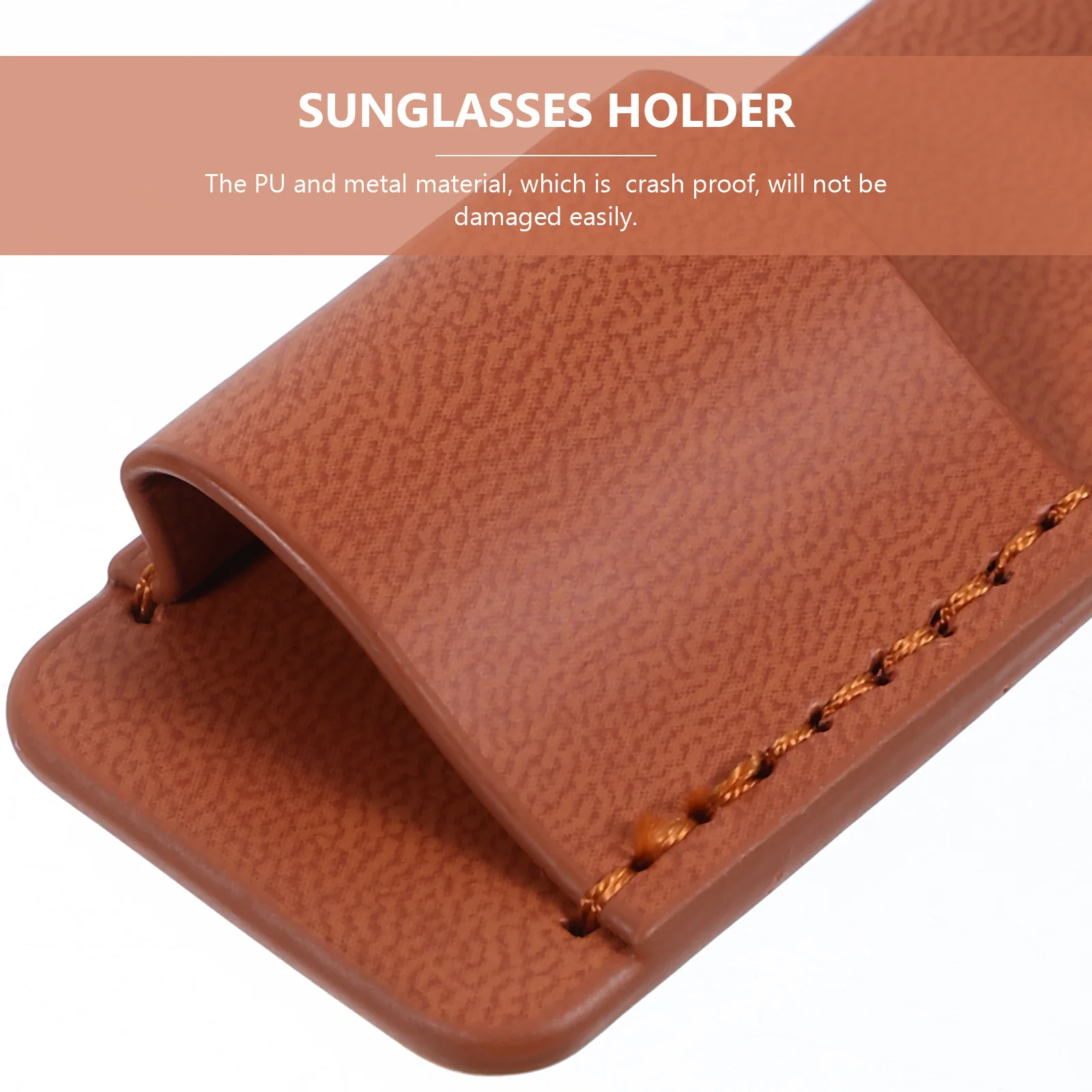 

Portable Glasses Hanger PU Metal Pen Holder Eyeglasses Sleeve Anti-Scratch Storage Sleeve for Sunglasses Pens Keychain