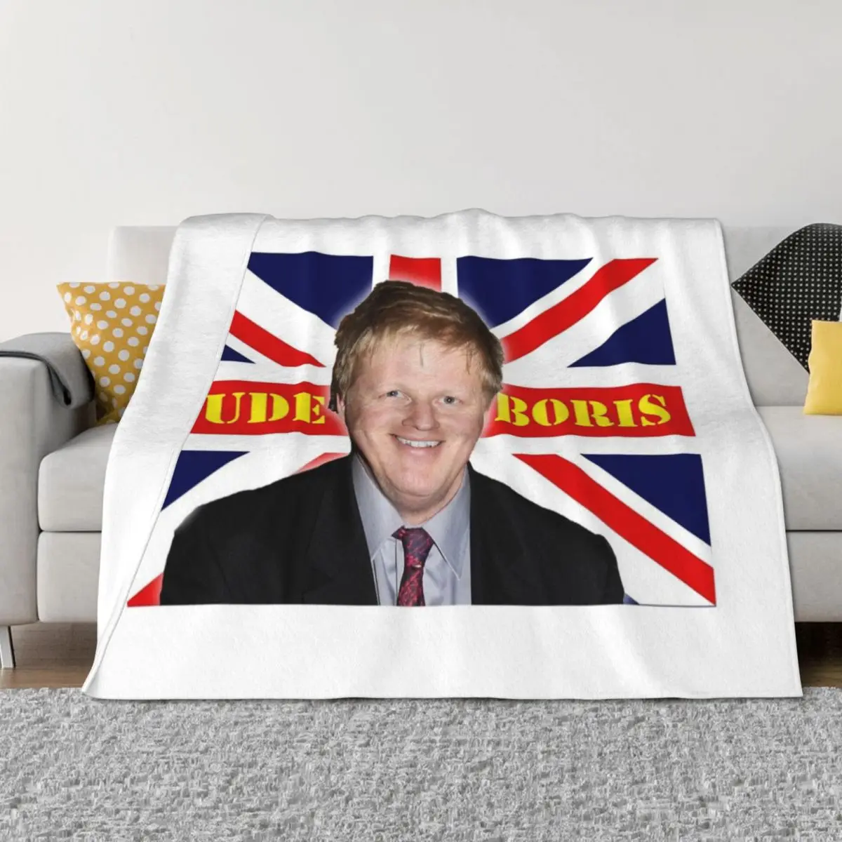 DUDE BORIS UK Prime Minister Boris Johnson Throw Blanket Nap Thermals For Travel Thin Decorative Sofas Blankets