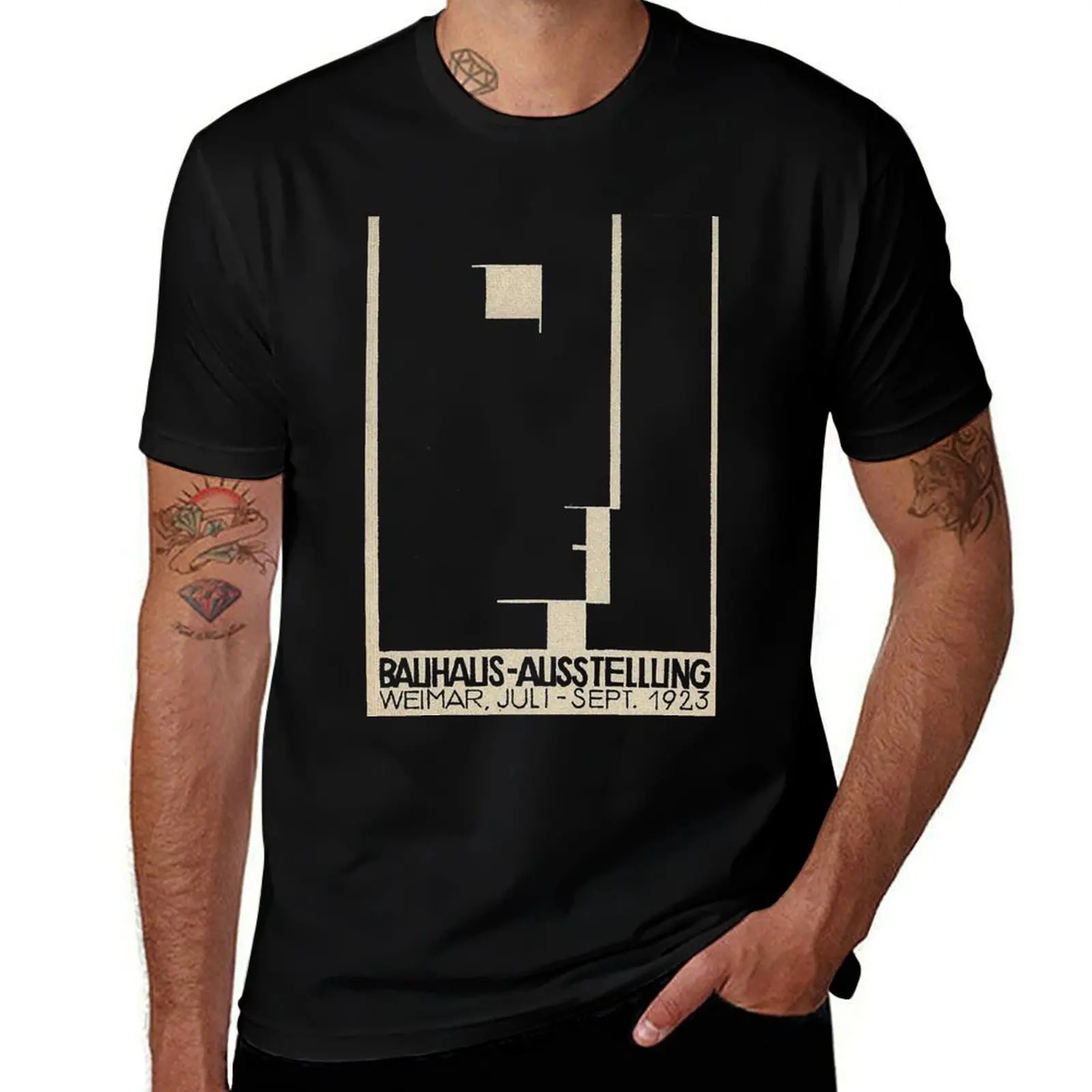 

Advertisement T-Shirt cotton t man man graphic on 100% 1923 Weimar Logo Bauhaus shirts shirts for t T-Shirt