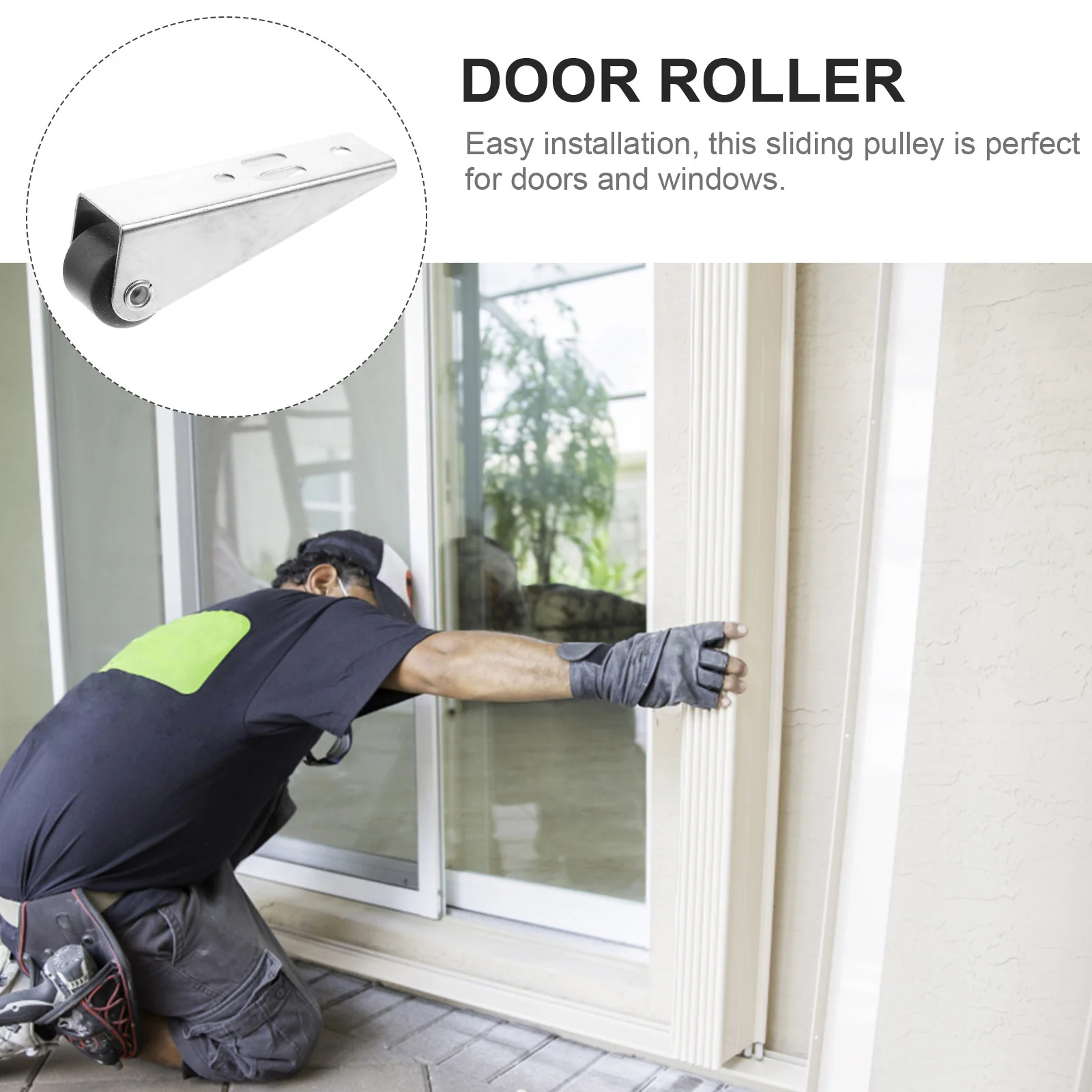 2 Pcs Hardware Mobile Door Load-bearing Wheels Barn Fashion Storage Rack Coat Hanger