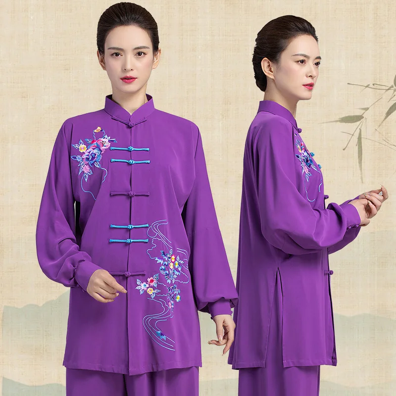 New Women's Tai Chi Performance Suit, Traditional Chinese Martial Arts Practice Uniform for Tai Chi Training