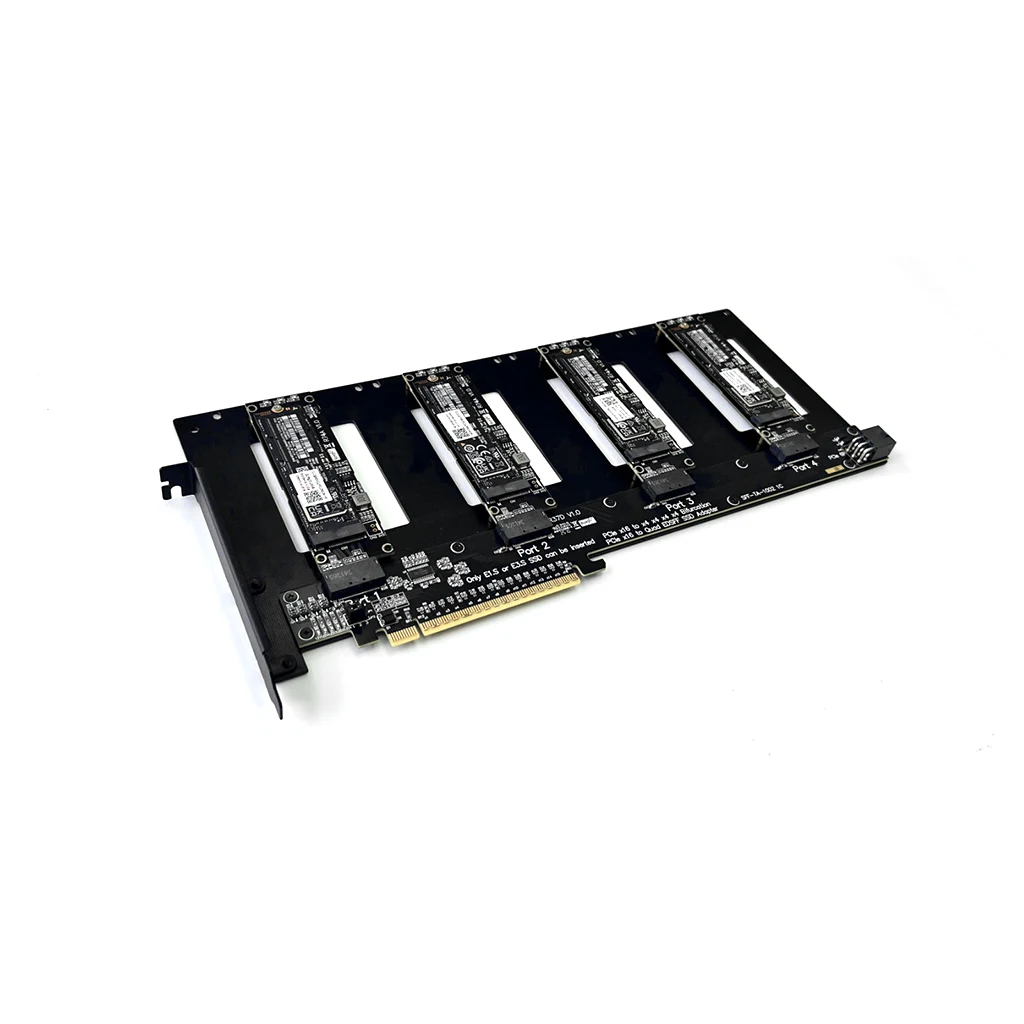e1.s ssd に関するおすすめとレビュー：4-in-1 PCIe 5.0 X16 トゥ 4ポート bifurcation PCI-E スプリッター カードの実際の使い方
