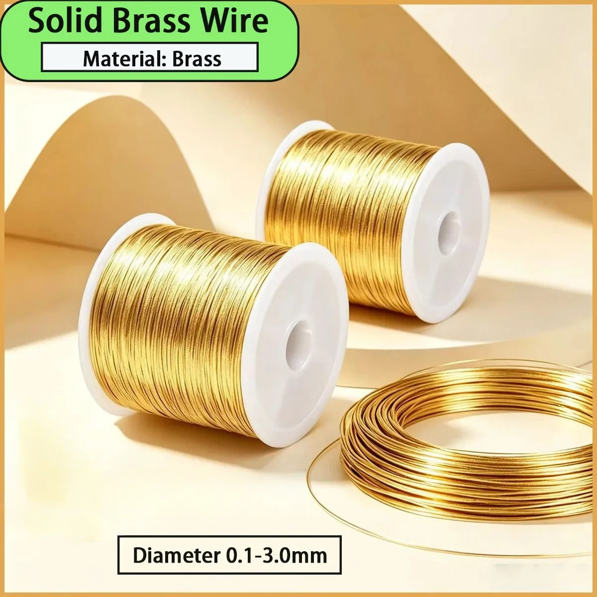Solid brass wire with a diameter of 0.1-3.0mm is used for hardware jewelry, woven mesh, electronic accessories,etc