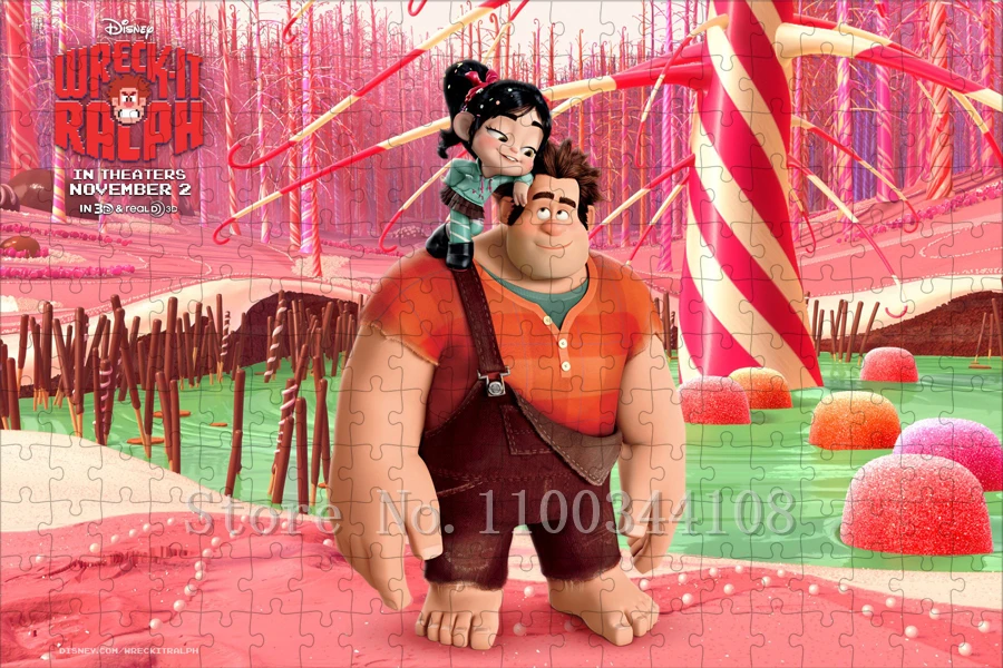 Disney Filme Wreck-It Ralph Puzzles 300/500/1000 Teile Ralph Winthrop Ashu Sergeant Calhoun Papierpuzzles Kinderziehungsspielzeug