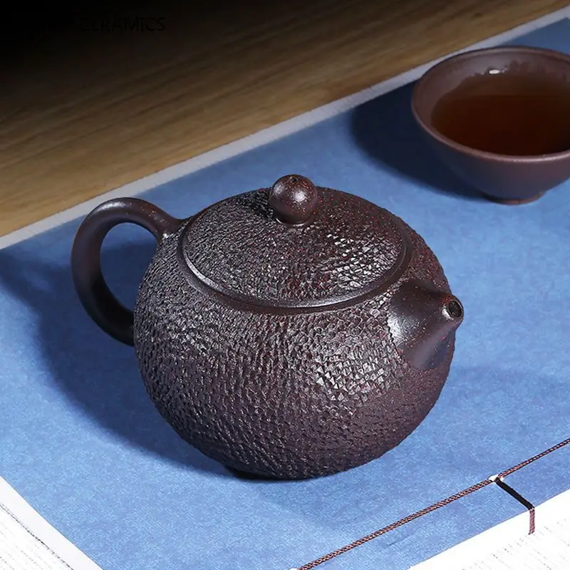 Authentic Yixing Purple Clay Teapot Handmade Beauty Xishi Pot High Quality Ball Hole Filter Tea Infuser Chinese Tea Accessories