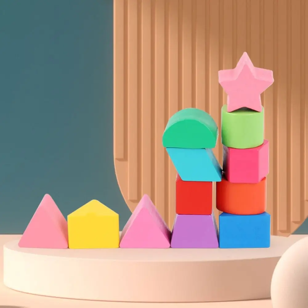 Wooden Montessori Shape Sorter Square Box 13 Hole Montessori Shape Matching Toys Colorful Shape Sorting Toy Toddlers