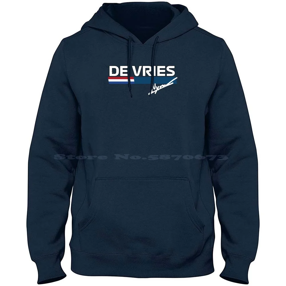 Nyck De Vries 2023 100% Cotton Hoodie T Shirt Williams Team Nyck De Vries Monza 2022 2023