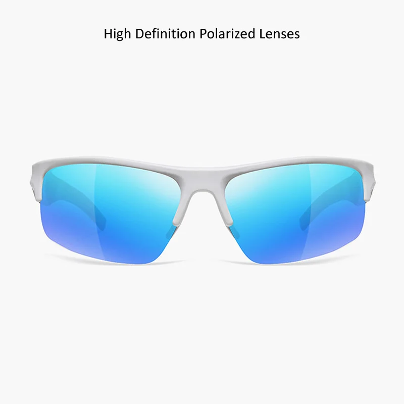 FLYING WAVES Half-frame Cycling Sunglasses for Men Women Polarized/Photochromic Sports Goggles Driving Fishing Cycling MTB UV400