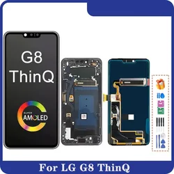 6.1”  AMOLED For LG G8 ThinQ G820 LCD Display With Frame Touch Screen Digitizer Assembly For LG G8 LCD Screen Display