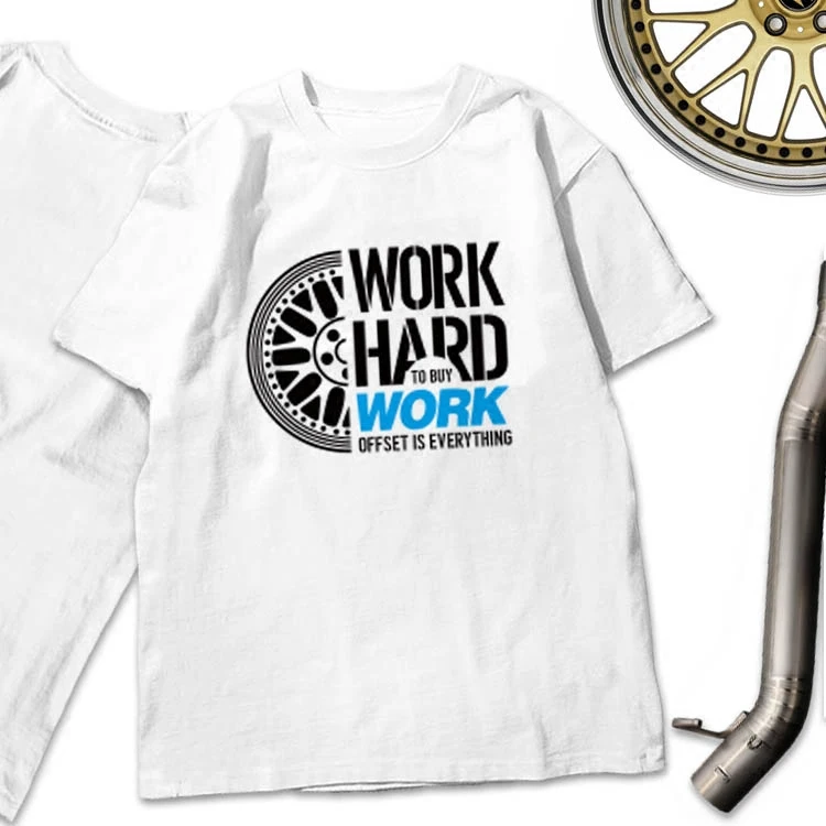 

2025 WORK Wheels T-Shirt JDM Stance Nation Forged Wheel Modified Car Culture Japanese Tuning Pure Cotton Short Sleeve