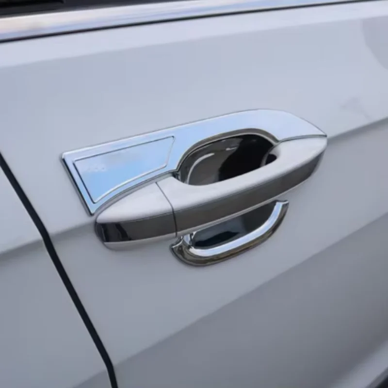 Sticker Armrest Cover Trim External Door Bowl Frame Handle Handrail For Volkswagen VW T-cross Tcross 2019 -2022