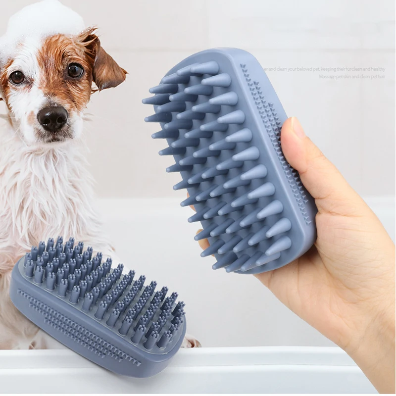 

Safety Silicone Brush Pet Bath Brush Soft Anti Slip Soothing Beauty Massage Pet Hair Remover Kitten Puppy Cleaning Products