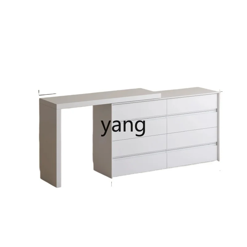 

LMM white cloud chest minimalist bedroom bedside retractable dresser integrated floor solid wood six chest