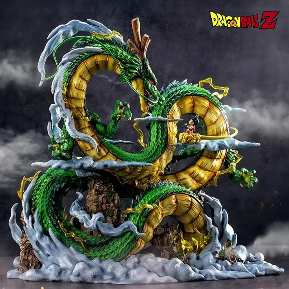 Goku Figure Dragon Ball Shenron Anime Figura Goku And Shenron Action Figure 22cm Pvc Statue Collection Decoration Birthday Gift