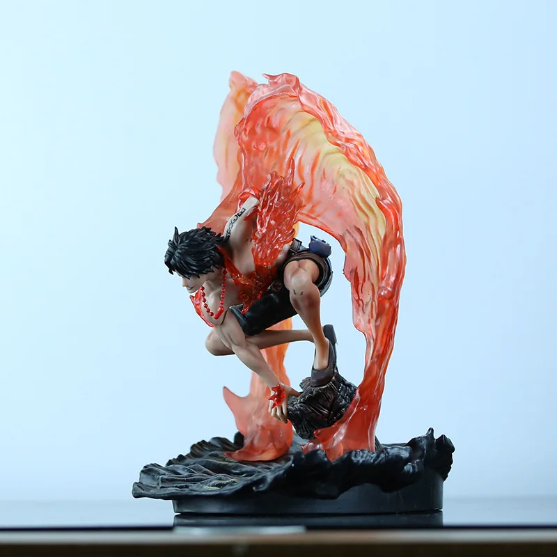 Figurine de dessin animé ONE PIECE, 28cm, Portgas D Ace Reborn des cendres, modèle périphérique, ornements de décoration, cadeaux de noël pour enfants, jouets