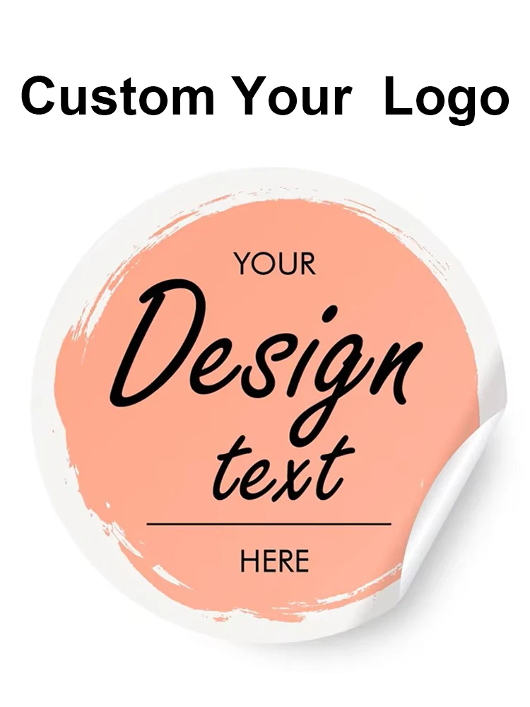 500 قطعة/المجموعة ملصقات مخصصة تصميم شخصي مربع مستدير ملصقات شعار مقاوم للماء لشركة الزفاف تغليف هدايا عيد الميلاد #5