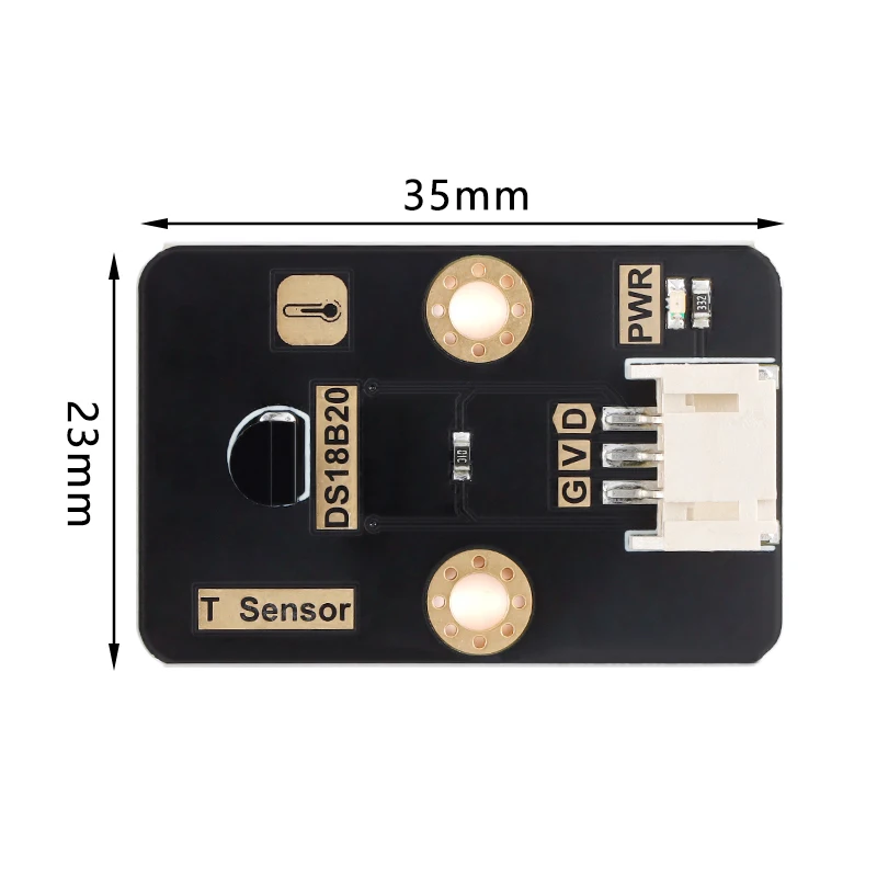 Módulo de Sensor de temperatura Digital DS18B20 T, interfaz de PH2.0-3p de comunicación de un solo bus de 3,3/5V para Arduino Stm32 ESP32, 2 uds./1 ud.