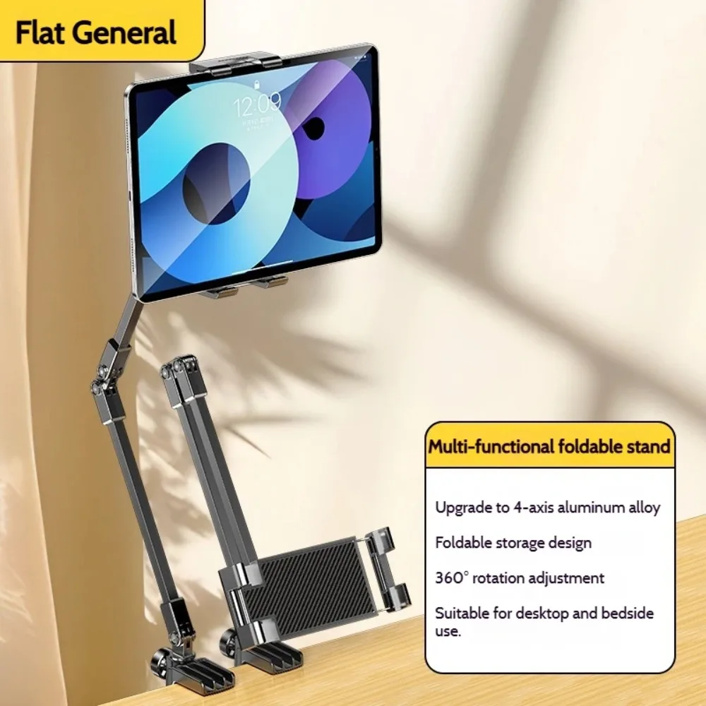 Adjustable Tablet Stand Foldable 360-degree Rotation Bedside Phone Holder for 5-12Inch Phone Ipad Pro Mini for Xiaomi