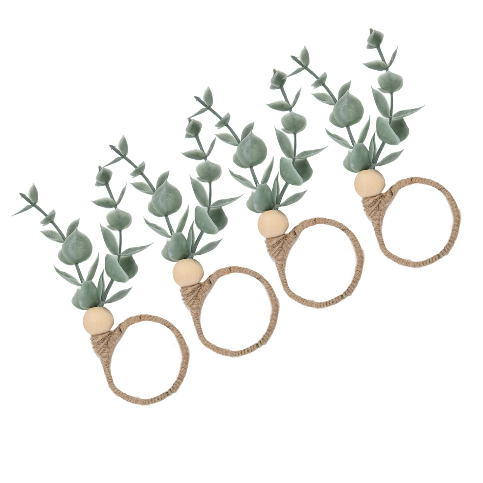 

4Pcs Artificial Flower Napkin Rings 4cm Diameter 20g Weight for Wedding Christmas New Year Anniversary Holiday Birthday Party