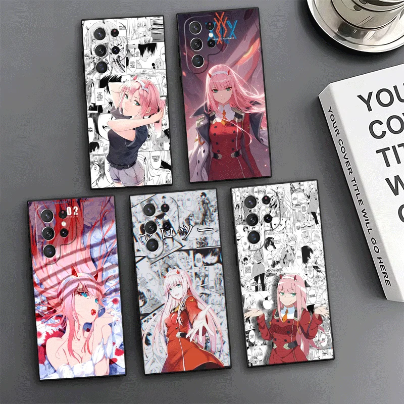 Darling Zero Two 02 Anime Phone Case For Samsung Galaxy S24 S25 S26 Ultra S23 Plus S22 S21 FE S20 + Edge Pattern Customized Cove