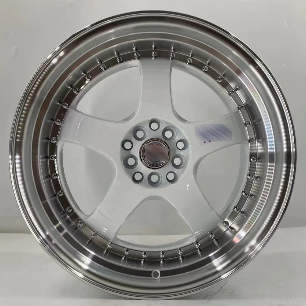 15 16 17 18 19 Inch 5x108 5x112 5x114.3 5x130 5x120 White Color Deep Dish Concave Chrome Alloy 5 Hole Wheel Rims