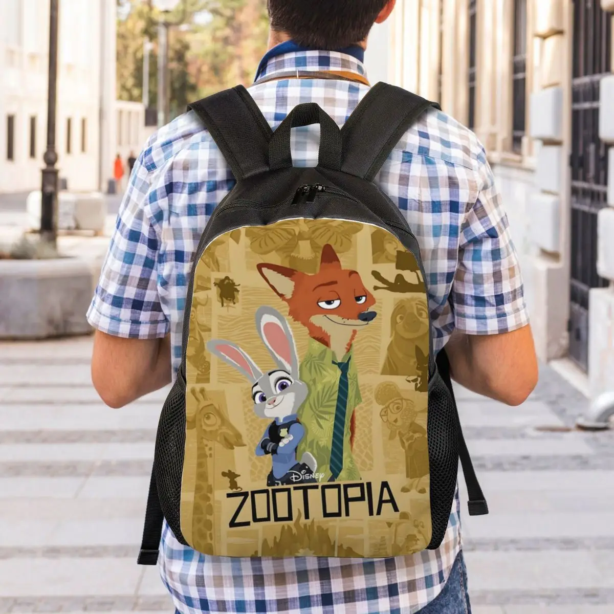 Custom Zootopia Classical Anime Travel Backpack Men Women School Laptop Bookbag Cartoon Movie College Student Daypack Bags