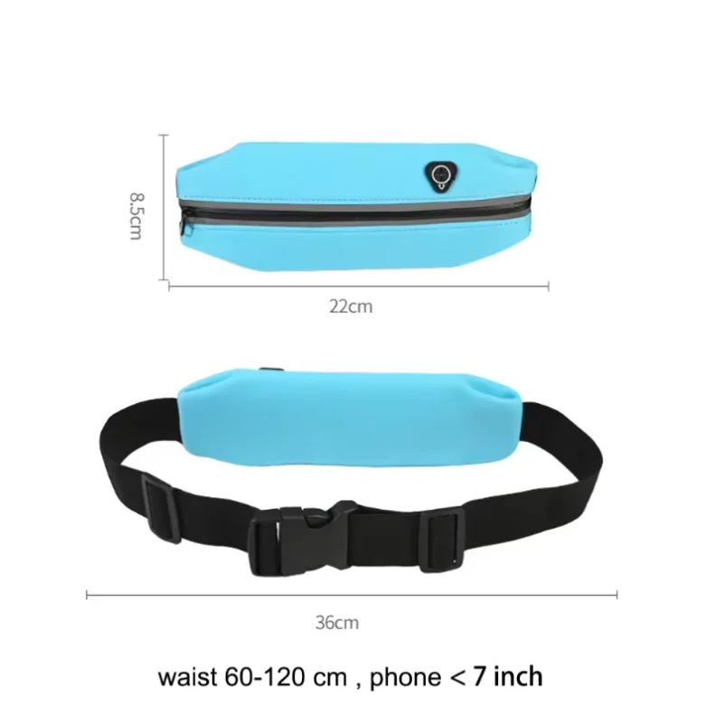 Picture 4: Running Belt Waist Bag for Cell Phone Sports Fanny Pack Waterproof Men Women Hidden Gym Bags Pouch