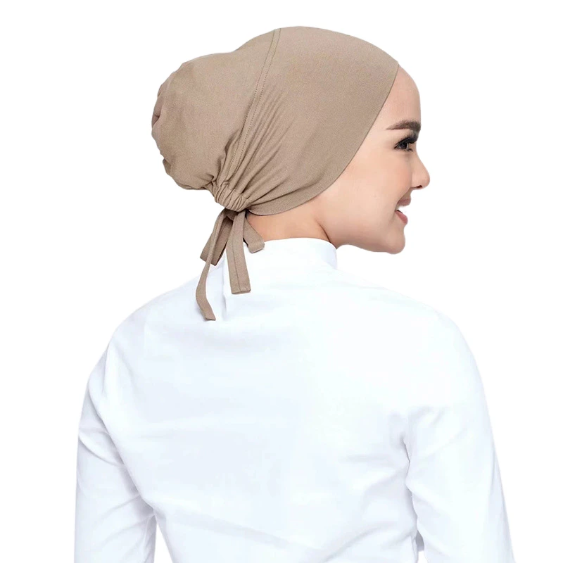 New Soft Modal Muslim Turban Hat Inner Hijab Caps Islamic Underscarf Bonnet India Hats Female Headwrap Turbante Mujer