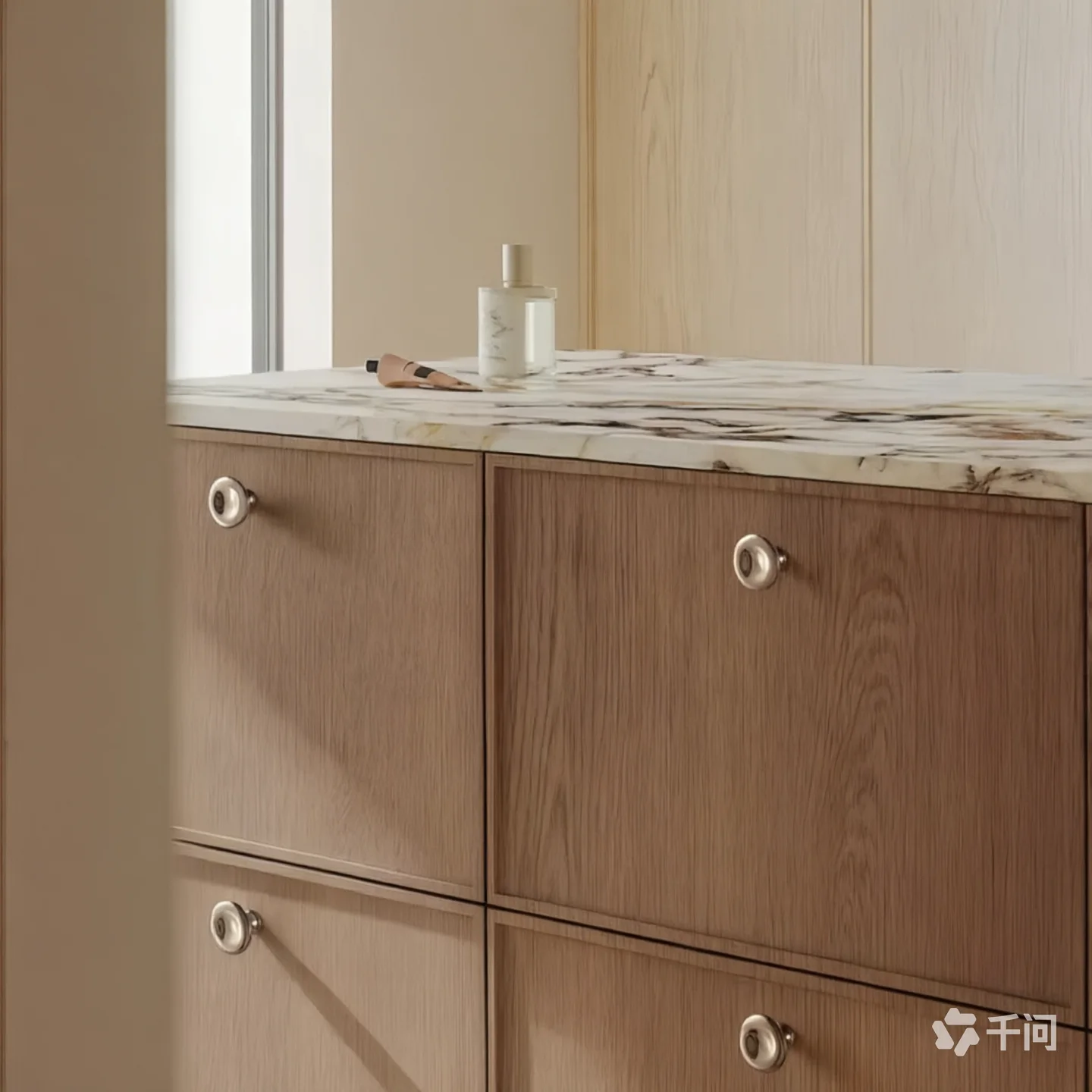 Brass Furniture Handle Glossy Chrome Cabinet Bar Pulls European Minimalist Handle Bedroom Bedside Mushroom Knob and Handle