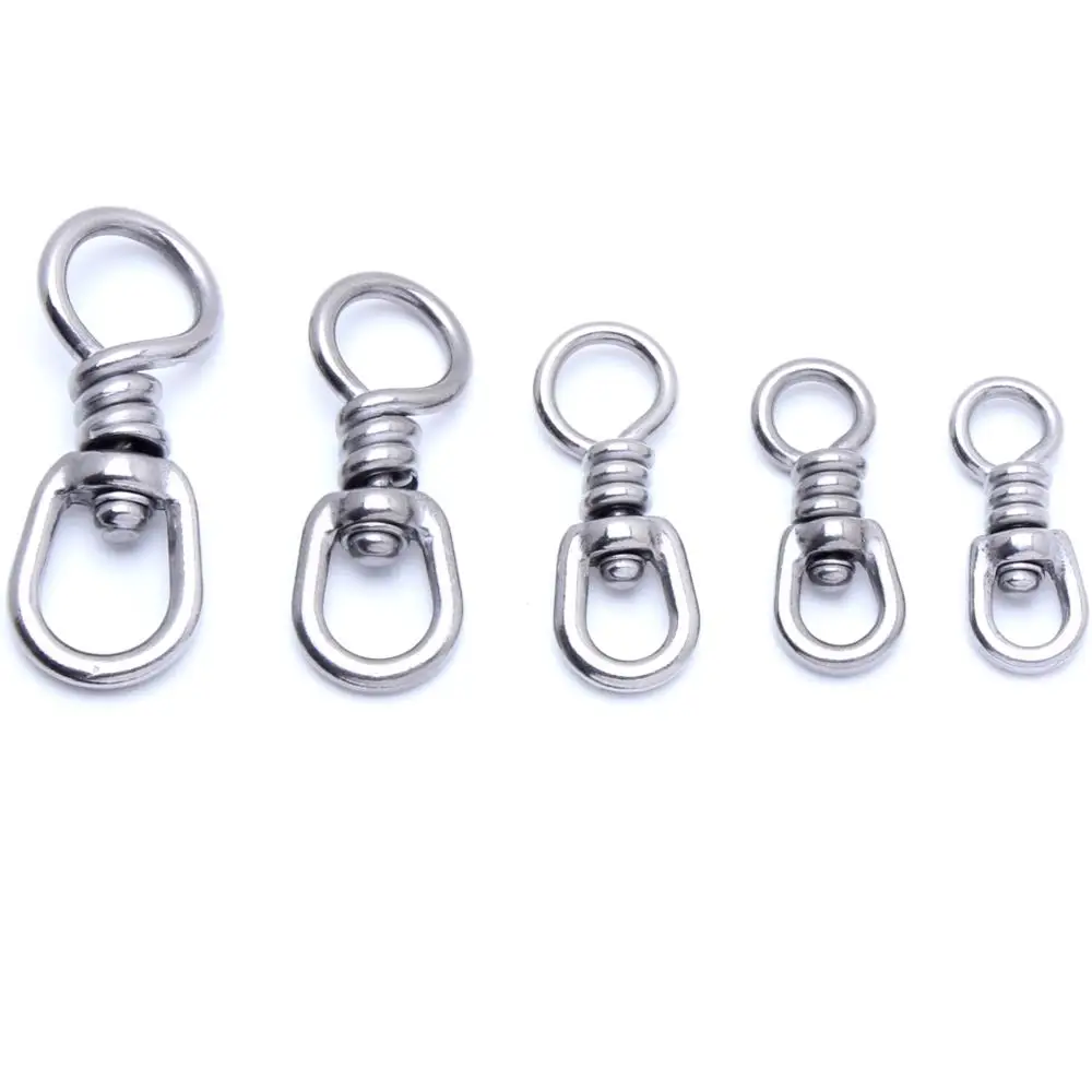 5 Stück/Beutel, Edelstahl Acht-förmiger Ring, Kleiner Angelverbindungsring, Universeller Drehring, Angelzubehör – Detail 4