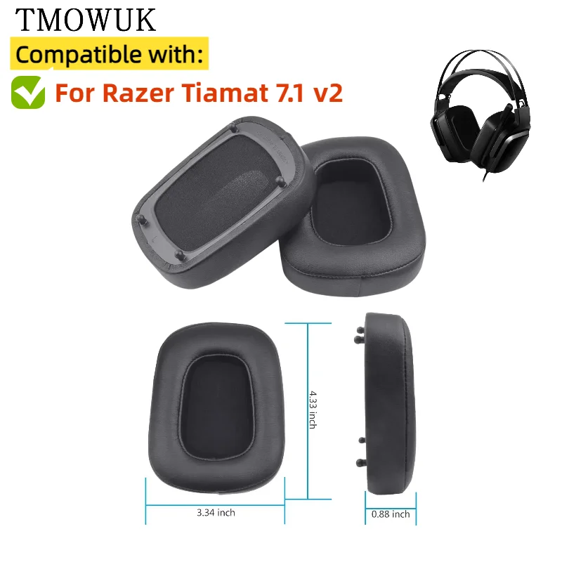 

Replacement Earpads For Razer Tiamat 7.1 v2 Ear Cushion / Headphone Ear Pad TMOWUK