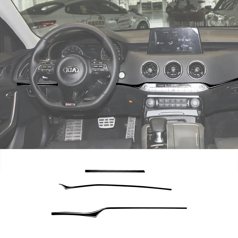 

Для Kia 18-23 Stinger фортепиано черный инструмент поверхность панель декоративная полоса аксессуары для модификации интерьера