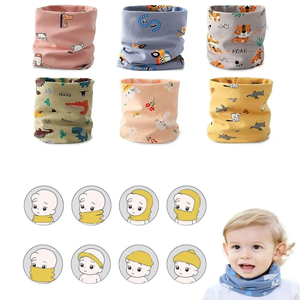 Bib Thermal Neck Warmer O Ring Scarves Neckerchief Windproof Baby Kids Winter Scarves Thickening Warm Snood Cowl Tube Boy Girl