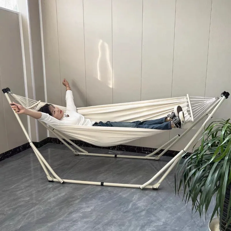Portable courtyard outdoor double swing bracket indoor and outdoor anti-rollover hammock hammock hammock chair