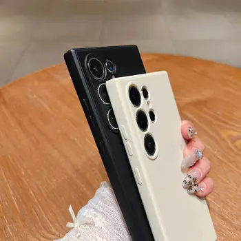Oficiální tekutý silikonový nárazuvzdorný měkký kryt pro Samsung Galaxy S25 S24 S23 S22 S21 Ultra Plus S23 FE v jednobarevném provedení. 10 nejlepší prodej Samsung Galaxy S21 Ultra - №5
