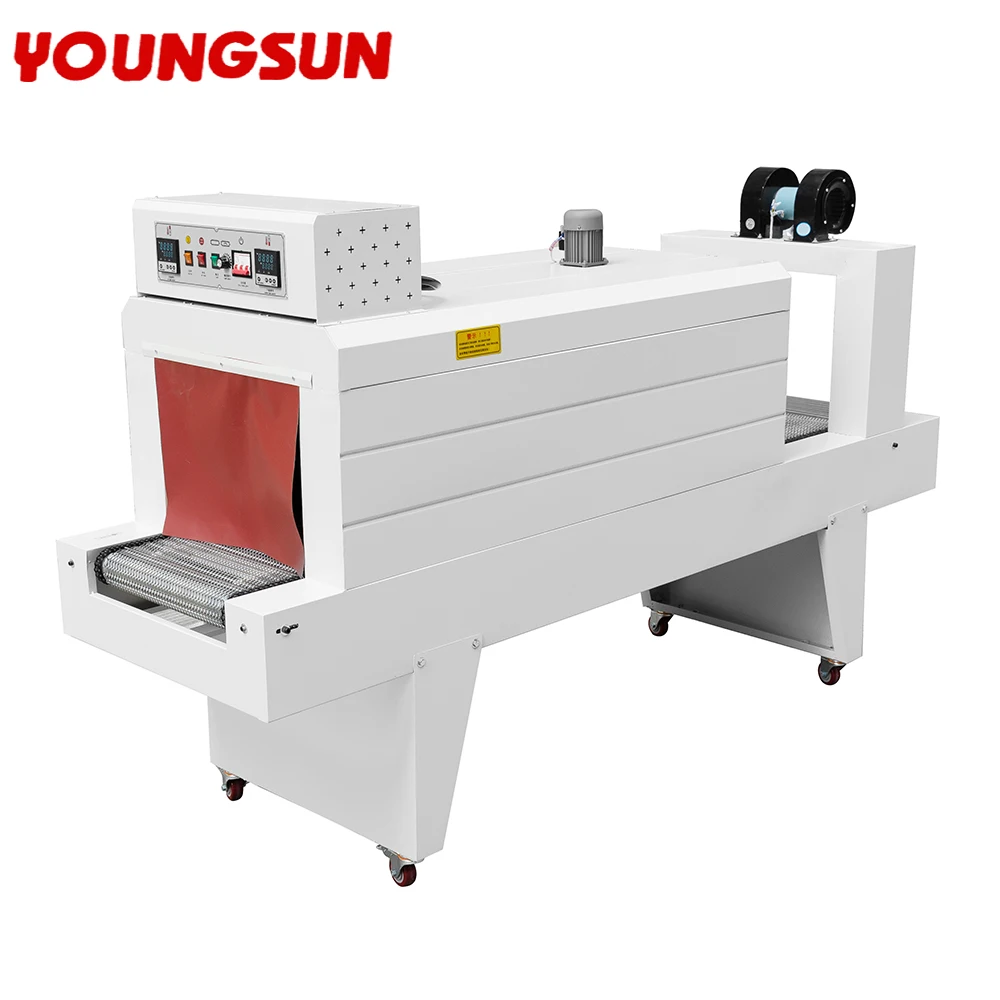 PE-6040  Industrial Automatic PE Heat Seal Shrink Wrap Tunnel Packaging Shrink Packaging Wrapping Machine