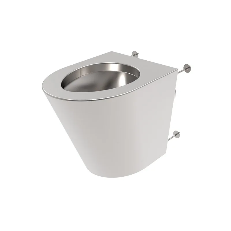 Manufacturer customizes 304 stainless steel toilet, simple and easy to clean toilet toilet, wall-mounted prison toilet
