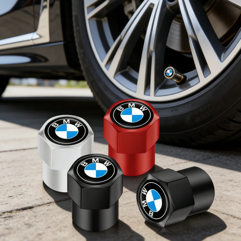 4 tapas de válvula para neumáticos de coche, cubiertas herméticas para BMW Performance E46 E90 E60 F20 X1 F10 F30 X3 E70 E39, accesorios para automóvil