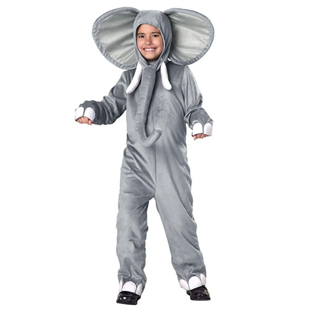 Heißer Verkauf Tiere Cosplay Elefanten Kostüme Grautier Overall Halloween Elefant Plüsch