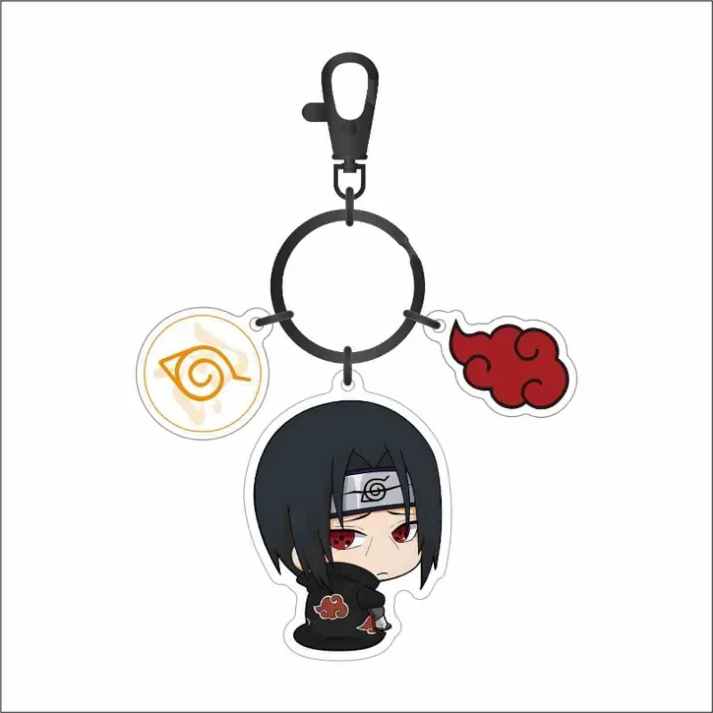 Hot Anime Naruto Keychain Character Peripherals Pendant Acrylic Plate Key Charm Car Jewelry Backpacks Bag Accessories Key Rings