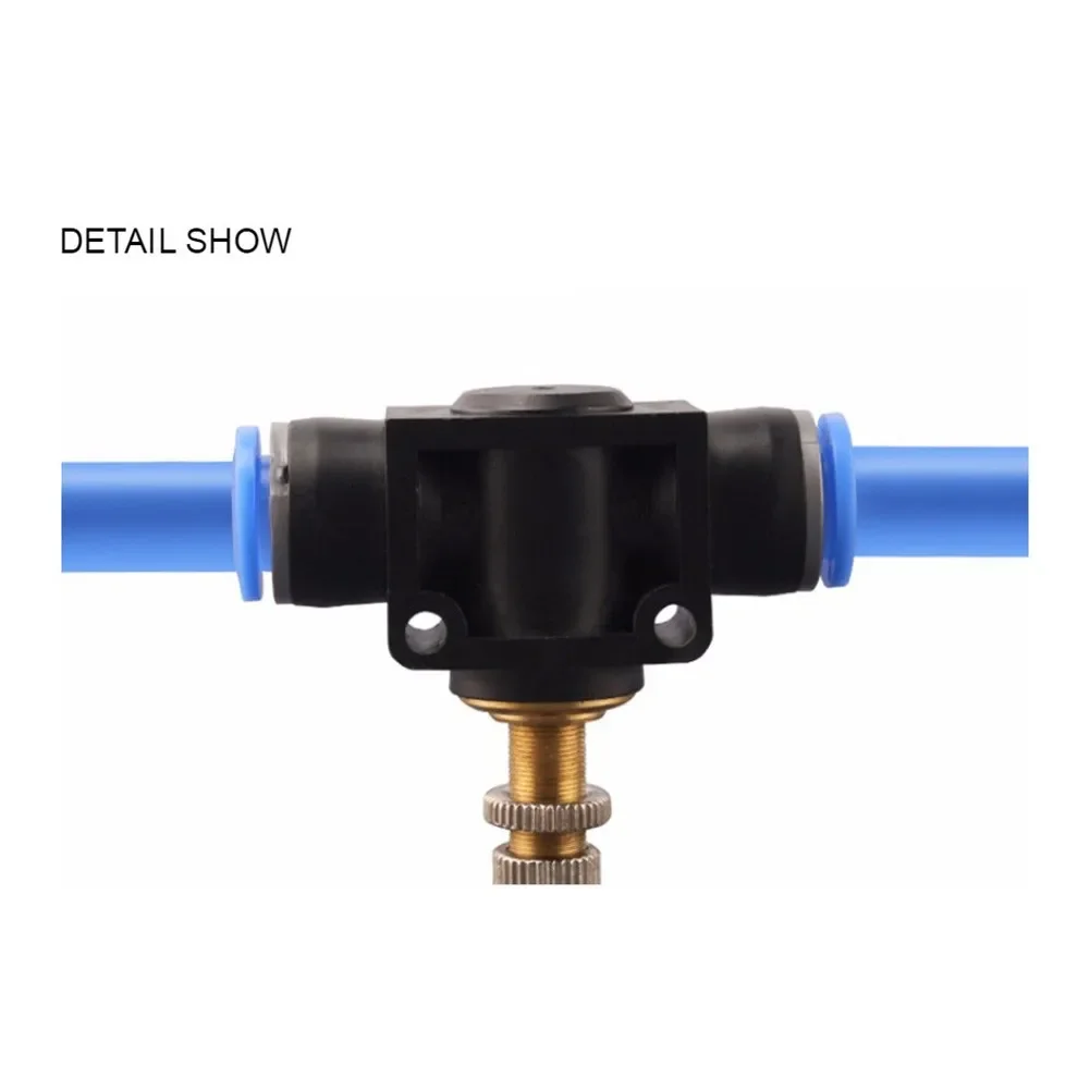 8mm Flow Control Valve Air Throttle Valve Fittings / Connectors Quick Hose Tube Speed Control 4mm 6mm Brand New