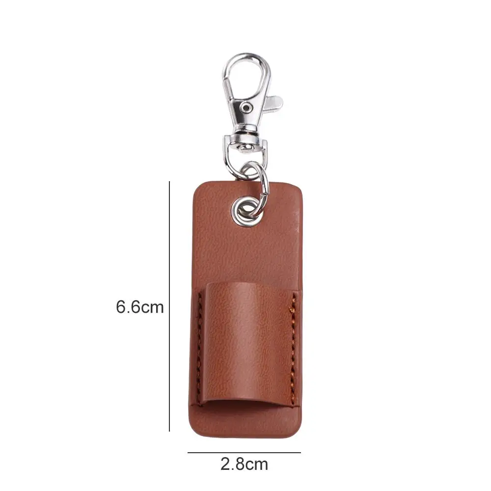 Retro Pu Leather Stationery Badge Clip School Office Pencil Organizer Pen Protector Keyring Pen Holder Keychain Sleeve Pouch image 6