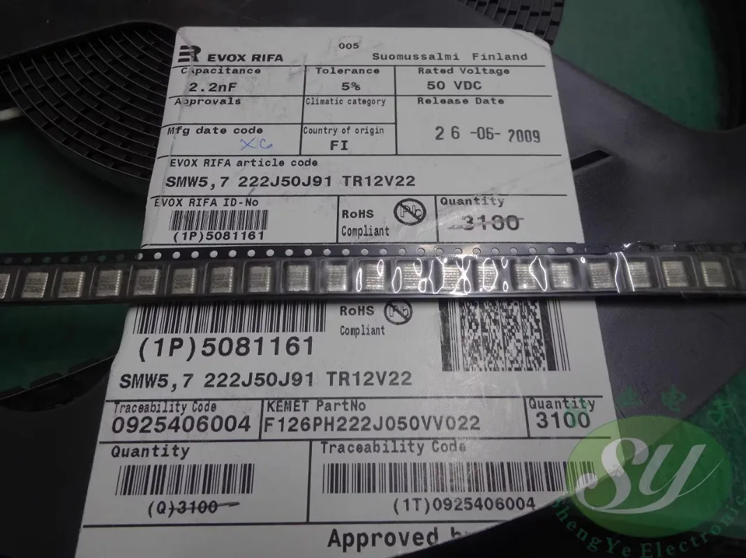 

10PCS SMW5 0.0022uf/50v 2.2nf 2200pf 2n2 222 New chip film capacitor
