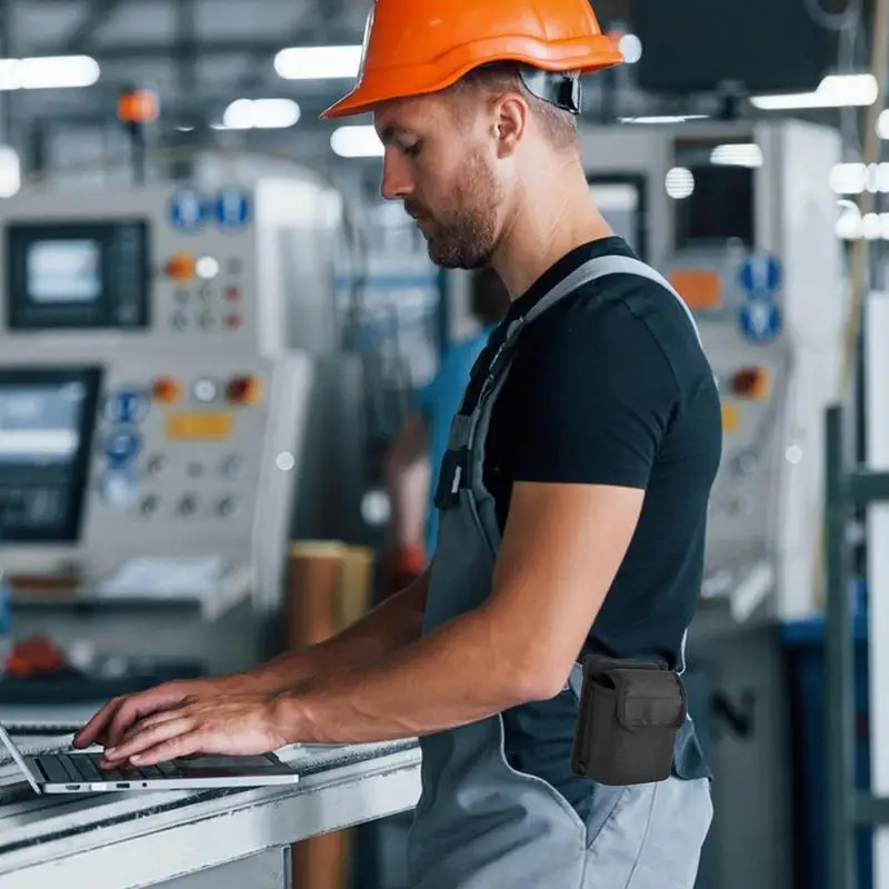 Bolsa de herramientas de cinta métrica de electricista multifunción, bolsillo de cintura de tela de nailon, soporte de cinturón para técnico de