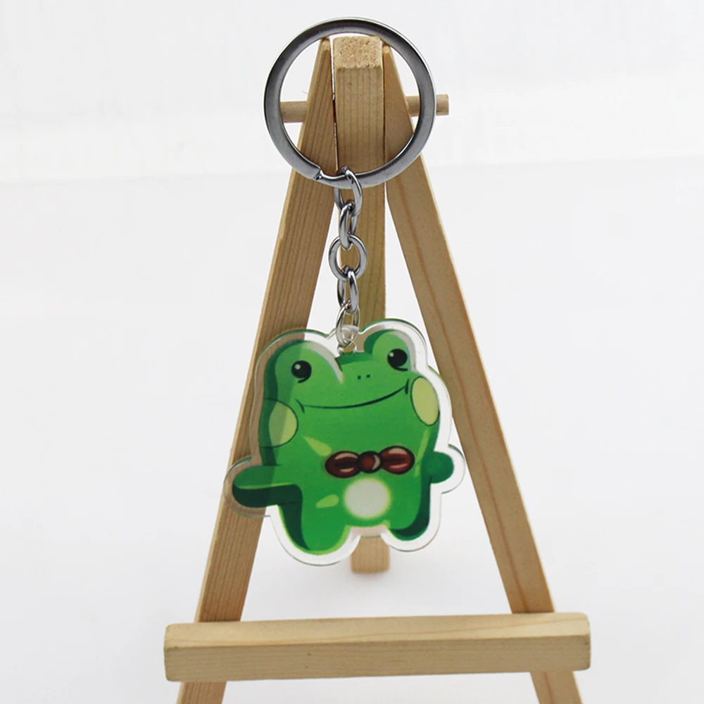 Niedlicher Frosch Acryl-Schlüsselanhänger Anhänger Schlüsselkette für Frauen Männer Schlüsselring Schmuck Charm Geschenk