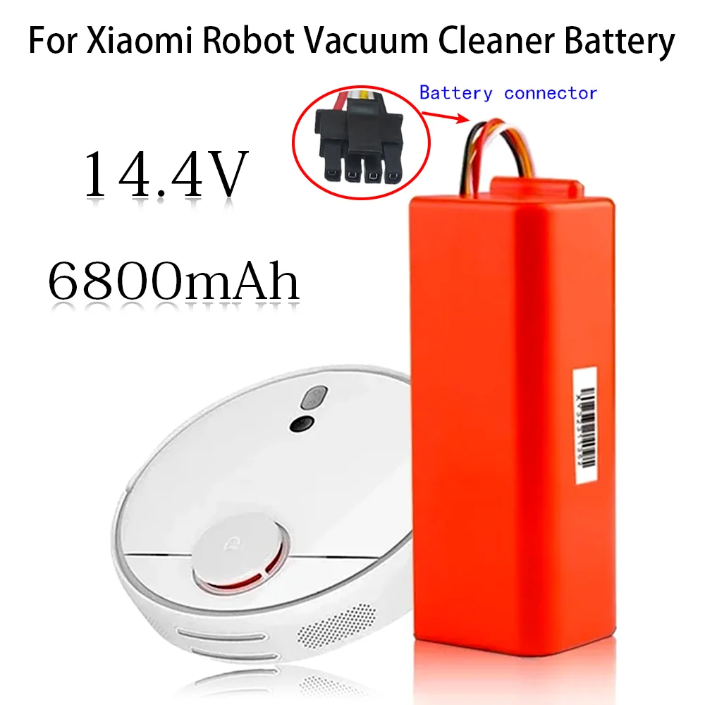 

14.4V 6800mAh Rechargeable Battery BRR-2P4S-5200D Suitable For XIAOMI 1ST Robolock SDJQR01RR Sweeping Robot Vacuum Cleaner